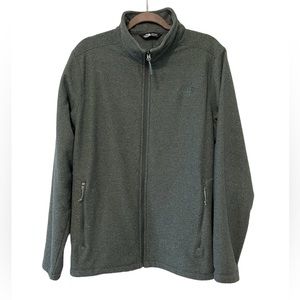 The North Face Full Zip lightweight Olive Green Fleece Jacket Men's Size XL